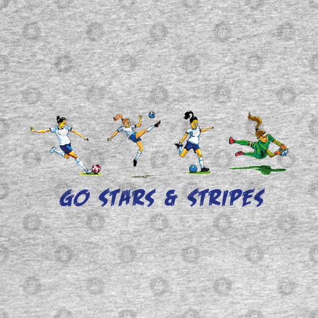 Go Stars and Stripes womens soccer by dizzycat-biz